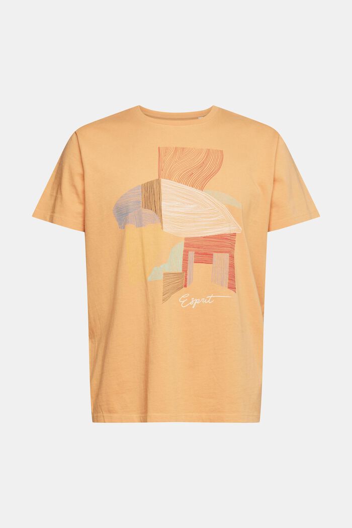 Jersey-T-Shirt mit Frontprint, PEACH, detail image number 5