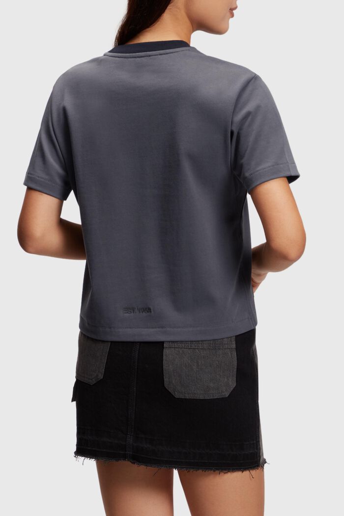 T-Shirt im Boxy-Style aus Heavy Jersey, DARK GREY, detail image number 1