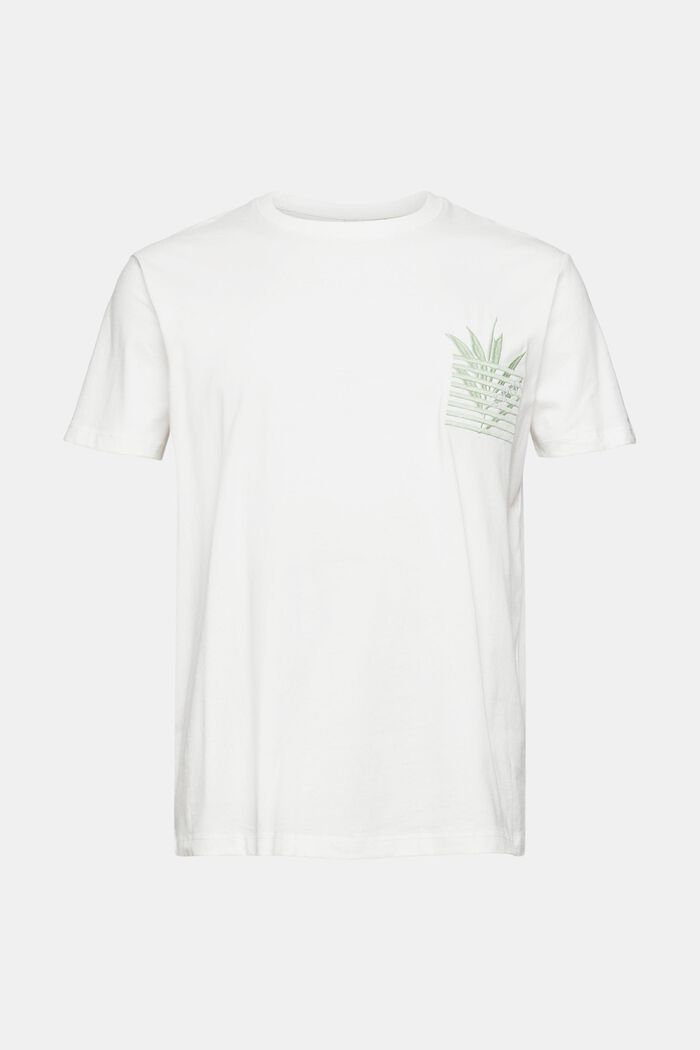 Jersey-T-Shirt mit Stickerei, OFF WHITE, overview