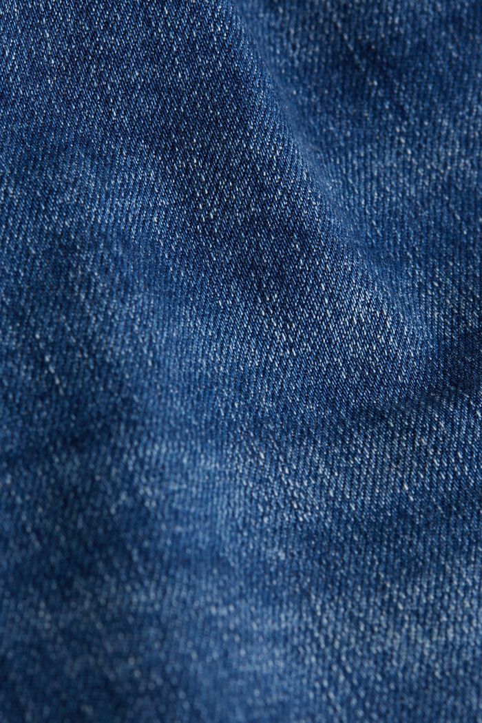Jeans mit geradem Bein und mittelhohem Bund, BLUE MEDIUM WASHED, detail image number 1