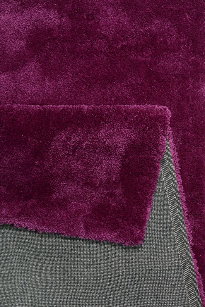 Hochflor-Teppich im unifarbenen Design, LILA, detail image number 3
