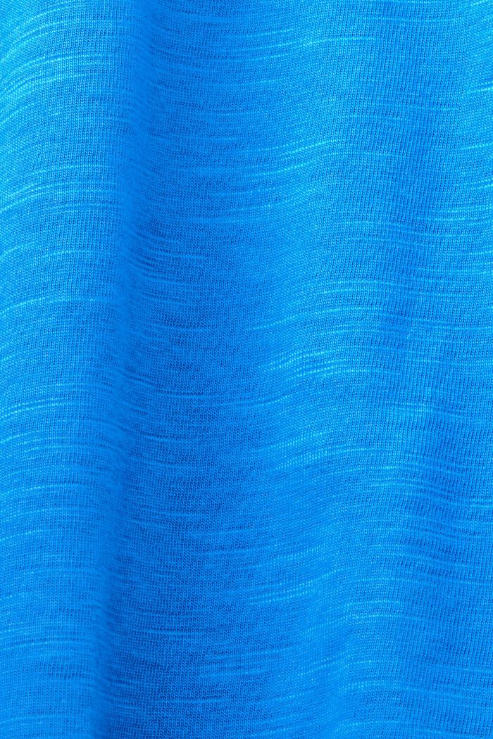 Klassisches Rundhals-T-Shirt, 100 % Baumwolle, BRIGHT BLUE, detail image number 5