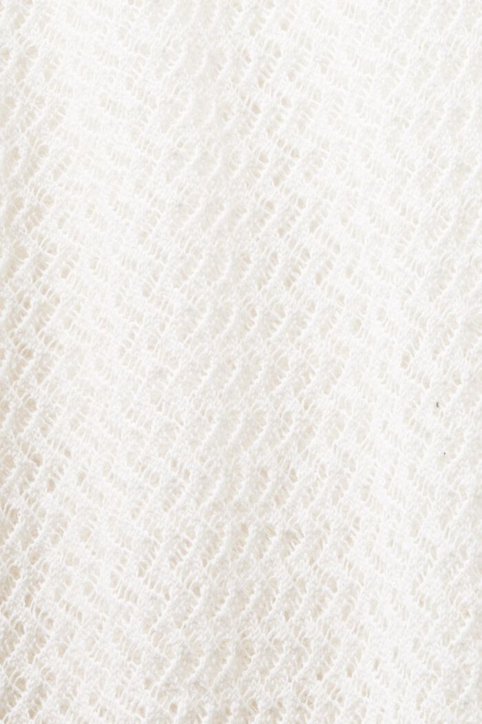 Strukturierter Pullover mit V-Ausschnitt, OFF WHITE, detail image number 5