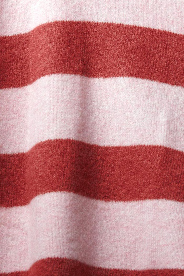 Gestreifter Pullover mit Woll-Blend, NEW TERRACOTTA, detail image number 5