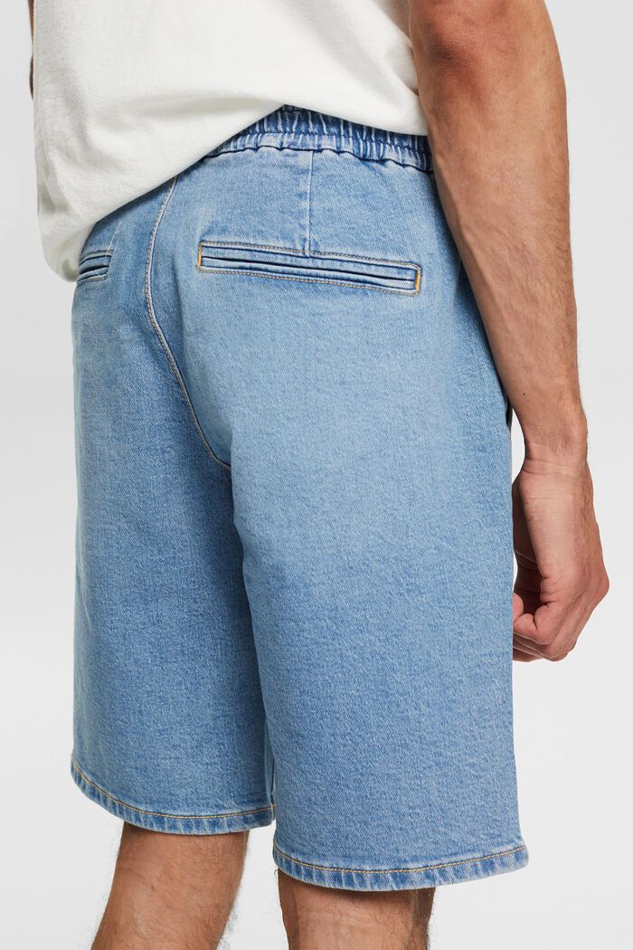 Jeans-Shorts mit Kordelzugbund, BLUE LIGHT WASHED, detail image number 2