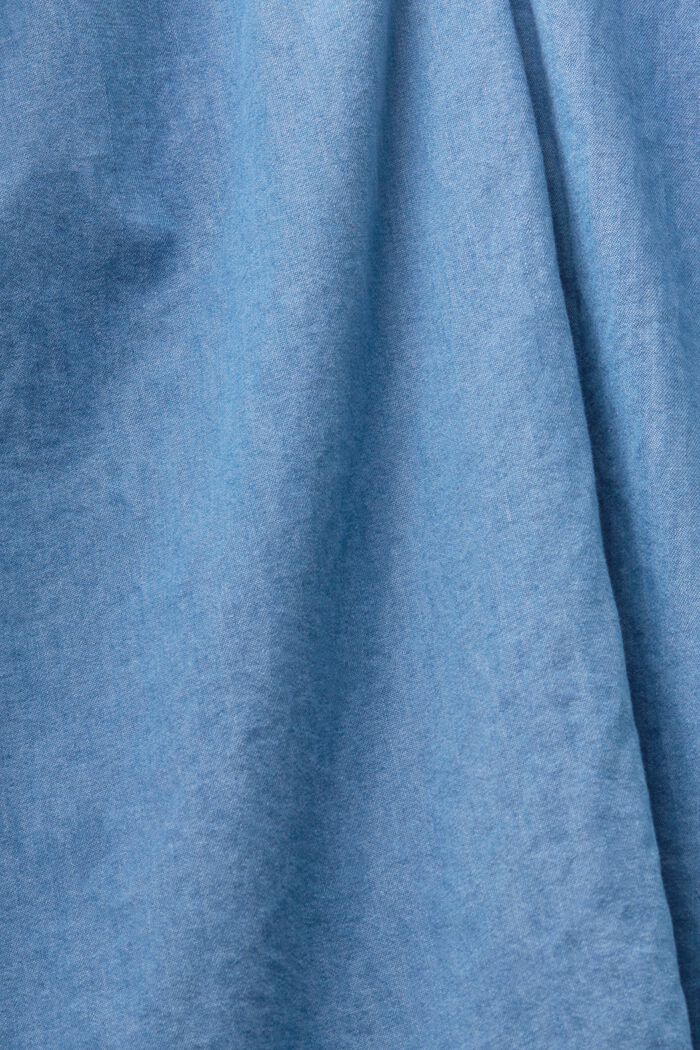 Jeanskleid aus Baumwoll-Chambray, BLUE LIGHT WASHED, detail image number 4