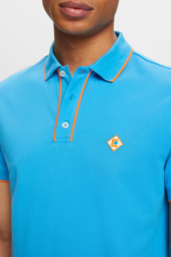 Poloshirt mit Logo, BLUE, detail image number 2