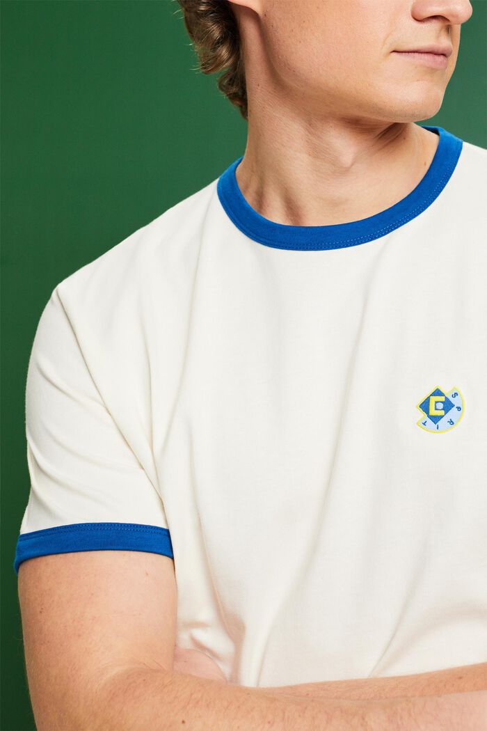 Baumwoll-T-Shirt mit Logo und Rundhalsausschnitt, OFF WHITE, detail image number 3