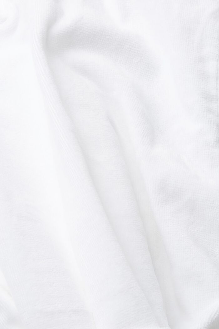 Velours-Bademantel, 100% Baumwolle, WHITE, detail image number 4