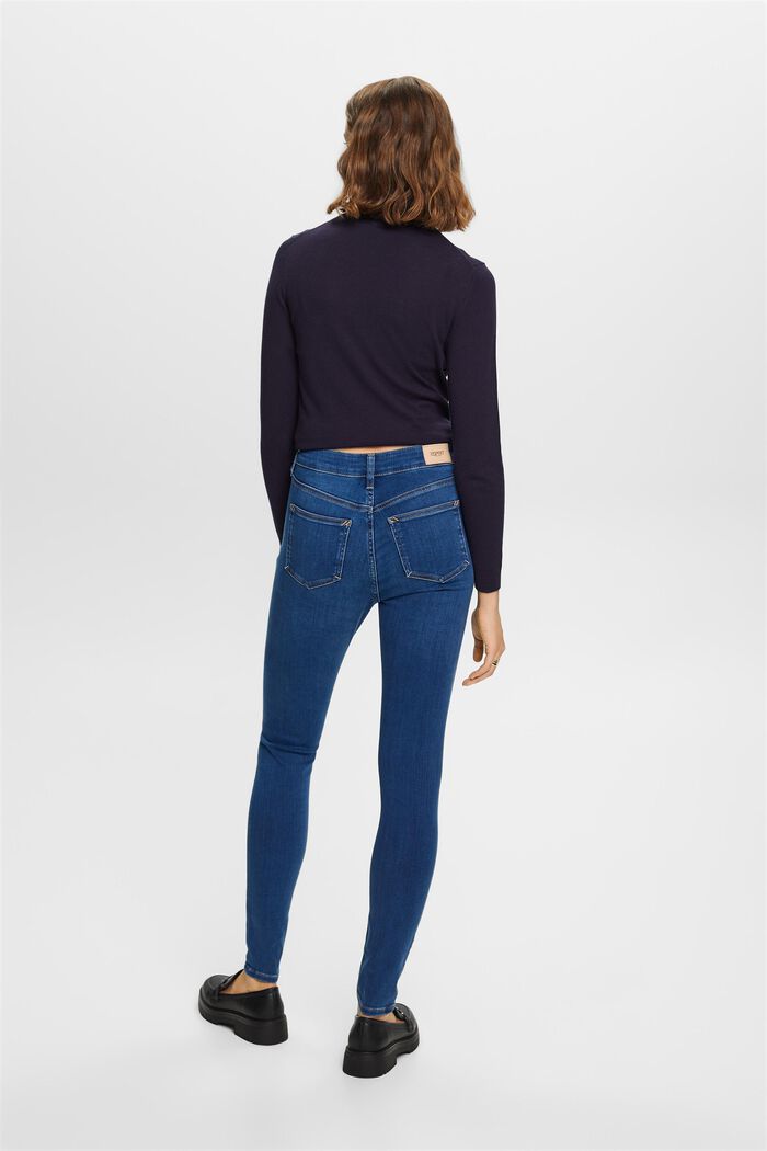 Skinny Jeans mit hohem Bund, BLUE MEDIUM WASHED, detail image number 3