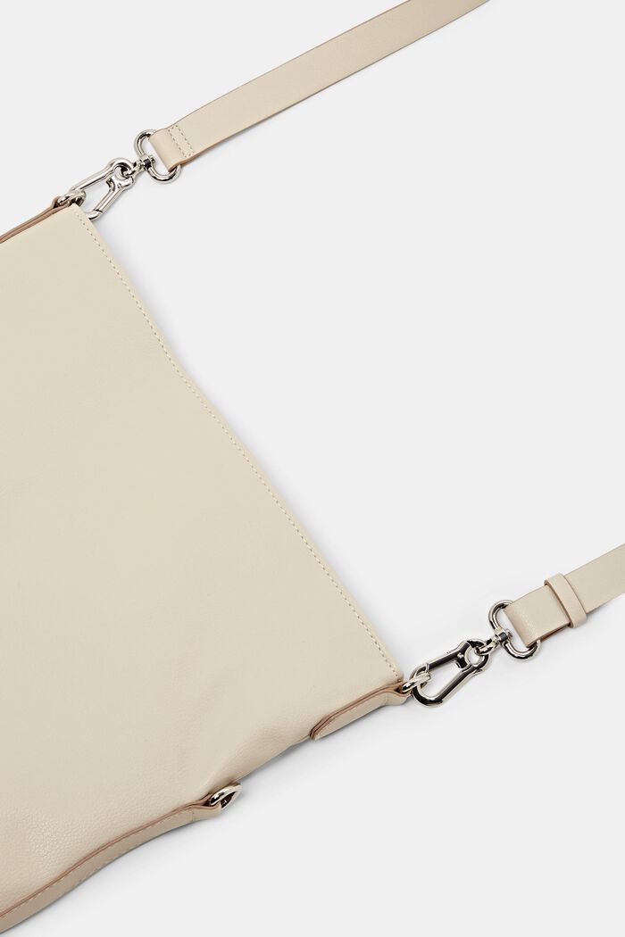 Flap Over-Bag in Leder-Optik, LIGHT BEIGE, detail image number 1