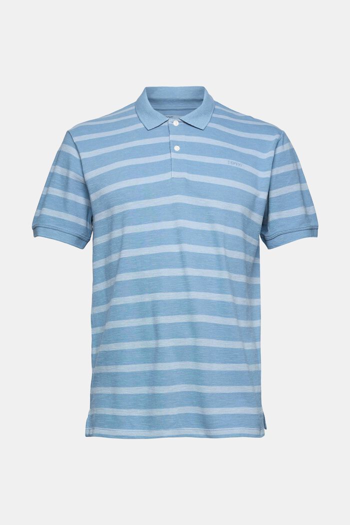 Polo-Shirt mit Streifen, BLUE, overview