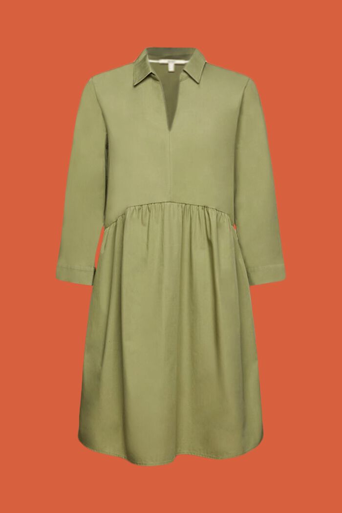 A-Linien-Kleid aus Bio-Baumwolle, LIGHT KHAKI, detail image number 6