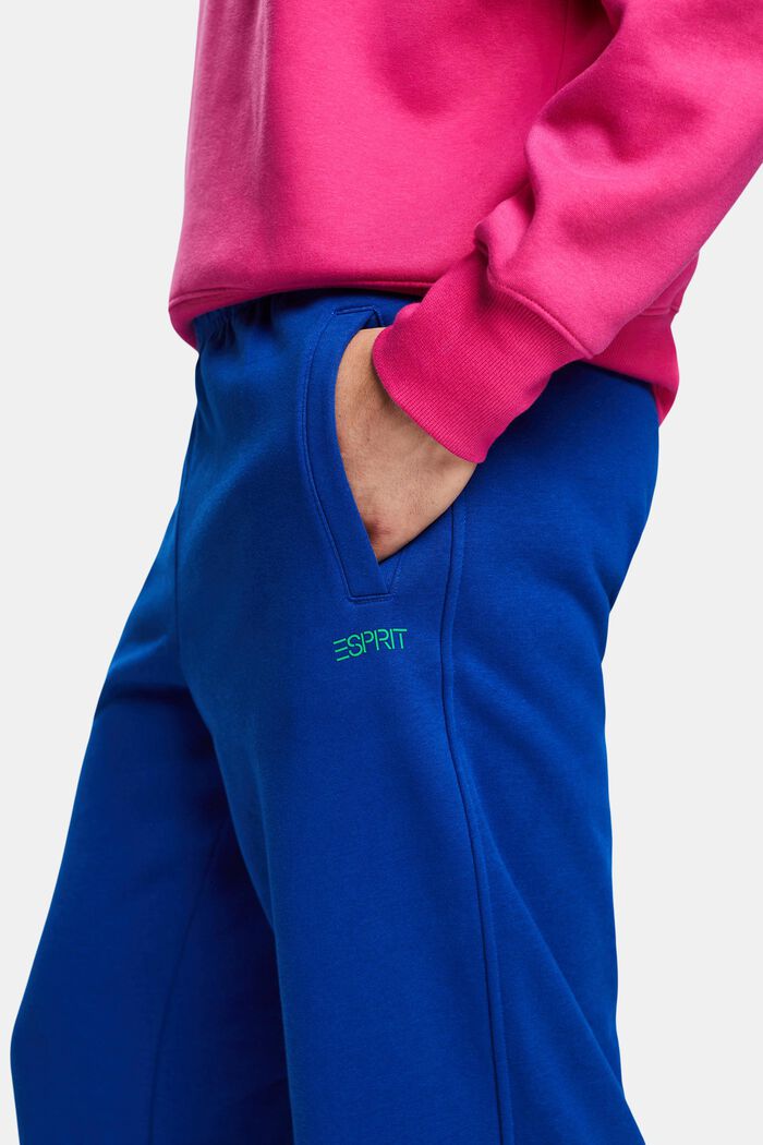 Logo-Sweatpants aus Baumwollfleece, BRIGHT BLUE, detail image number 2