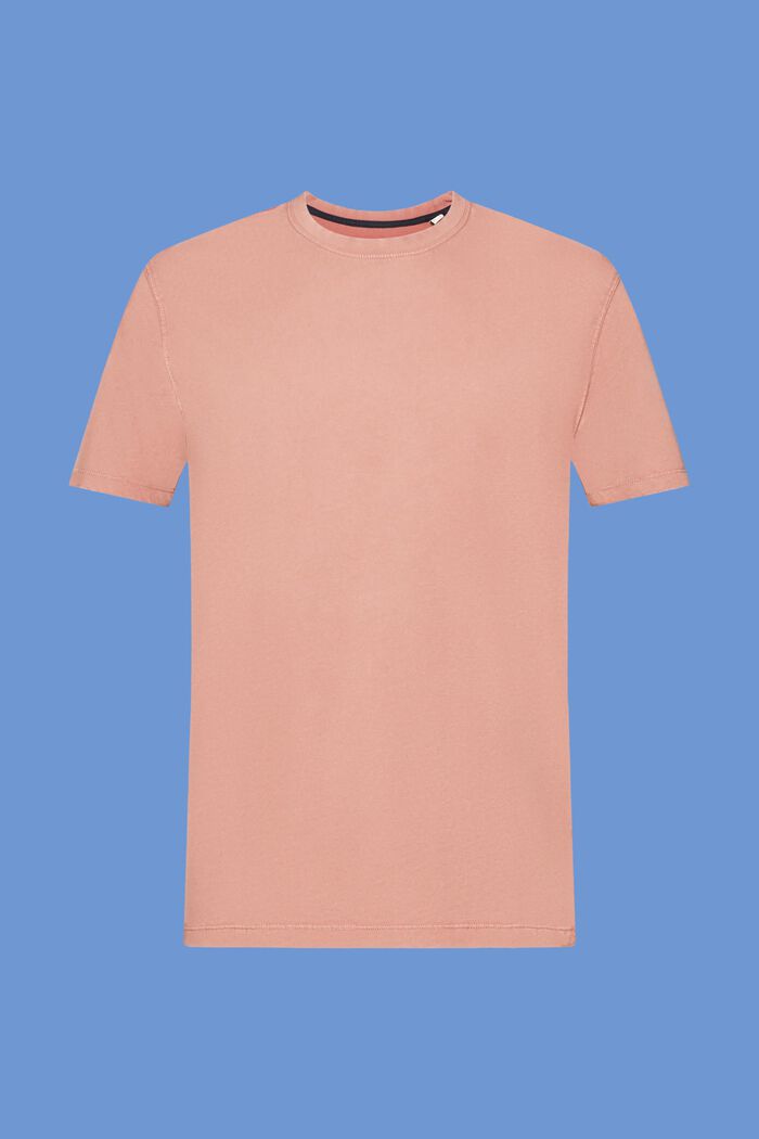 Stückgefärbtes Jersey-T-Shirt, 100 % Baumwolle, DARK OLD PINK, detail image number 6