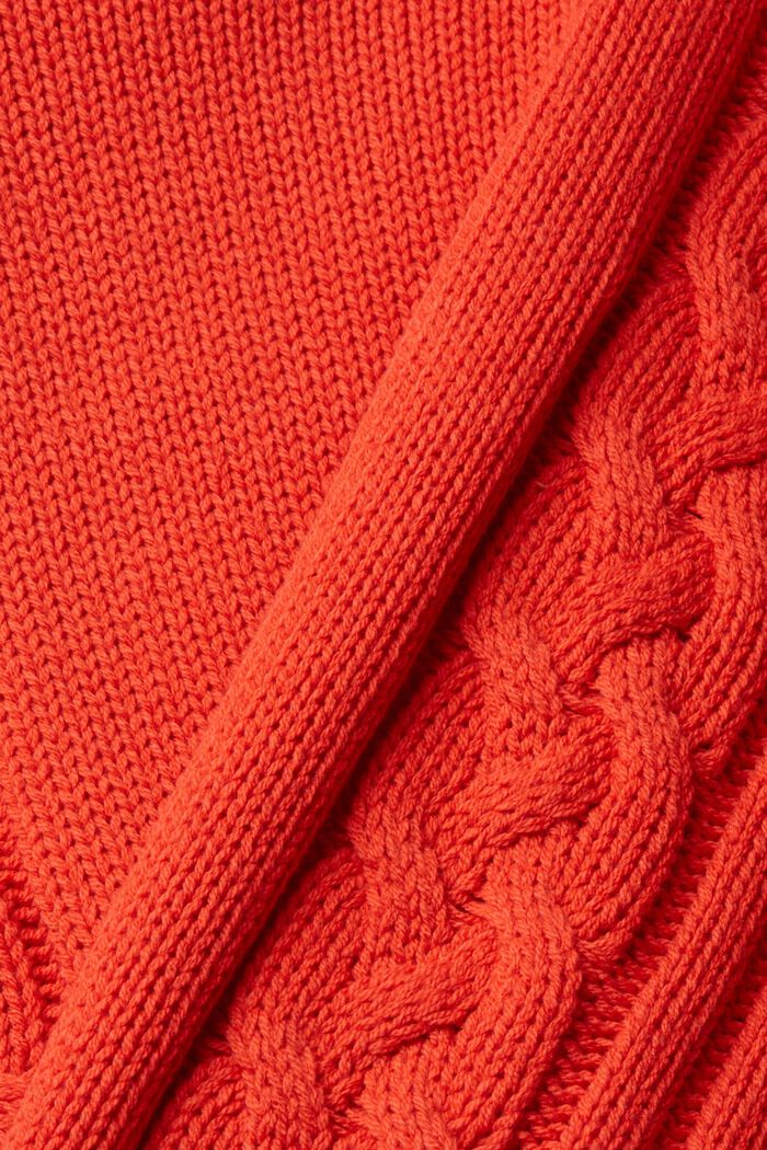 Pullover mit Zopfstrick, RED, detail image number 5