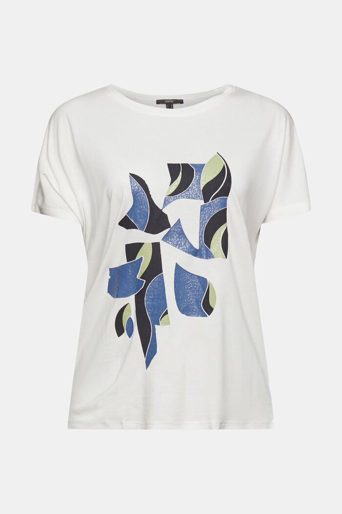 T-Shirt aus 100% LENZING™ ECOVERO™, OFF WHITE, overview