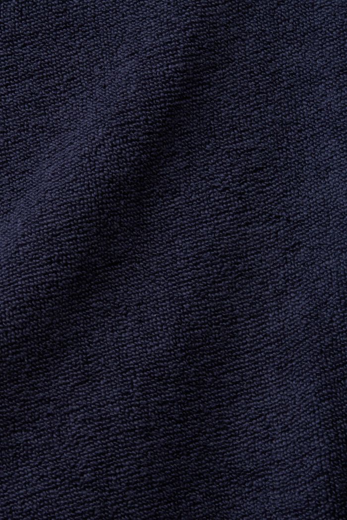 Frottée-Bademantel mit gestreiftem Innenfutter, NAVY BLUE, detail image number 6