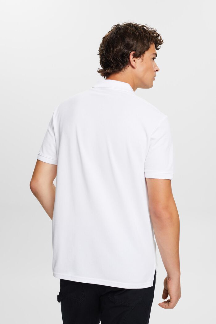 Poloshirt aus Baumwoll-Piqué, WHITE, detail image number 3