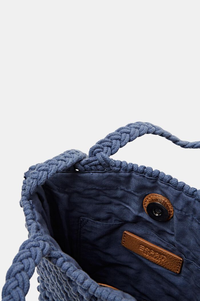 Mini Tote Bag aus 100 % gehäkelter Baumwolle, INK, detail image number 1