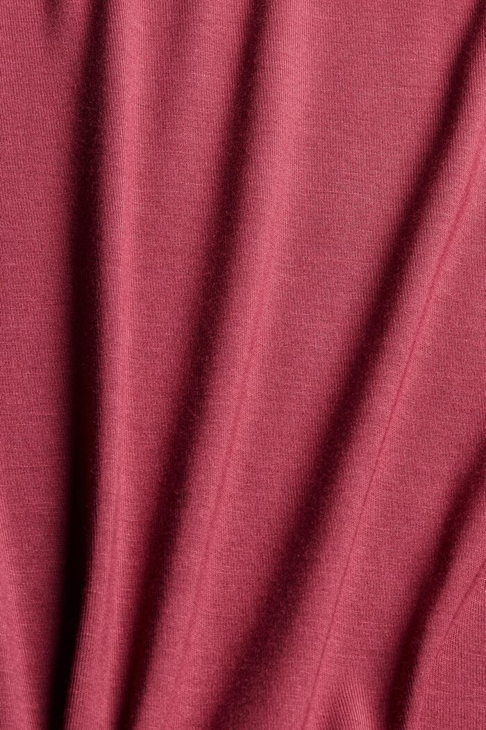 Kurzer Jersey-Pyjama aus LENZING™ ECOVERO™, DARK RED, detail image number 4