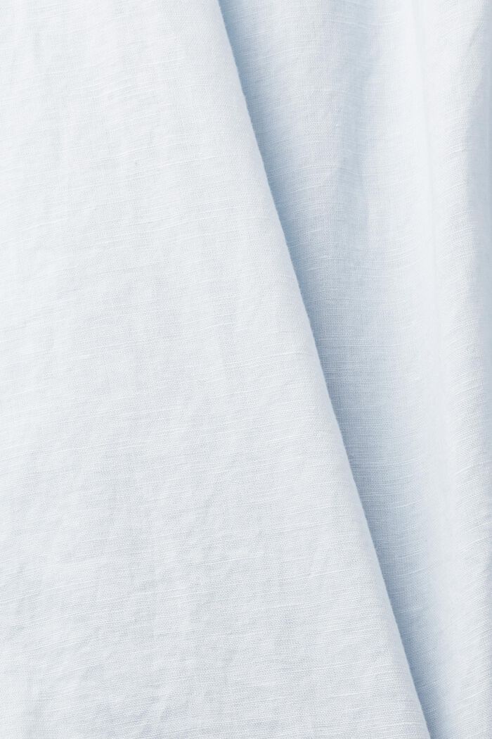 Ärmellos Bluse aus einem Leinenmix, PASTEL BLUE, detail image number 6