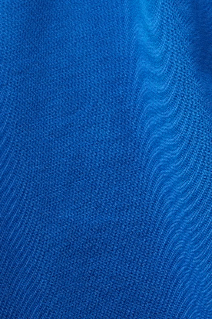 Baumwoll-T-Shirt mit Logo und Rundhalsausschnitt, BRIGHT BLUE, detail image number 5