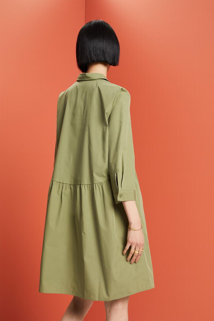 A-Linien-Kleid aus Bio-Baumwolle, LIGHT KHAKI, detail image number 3