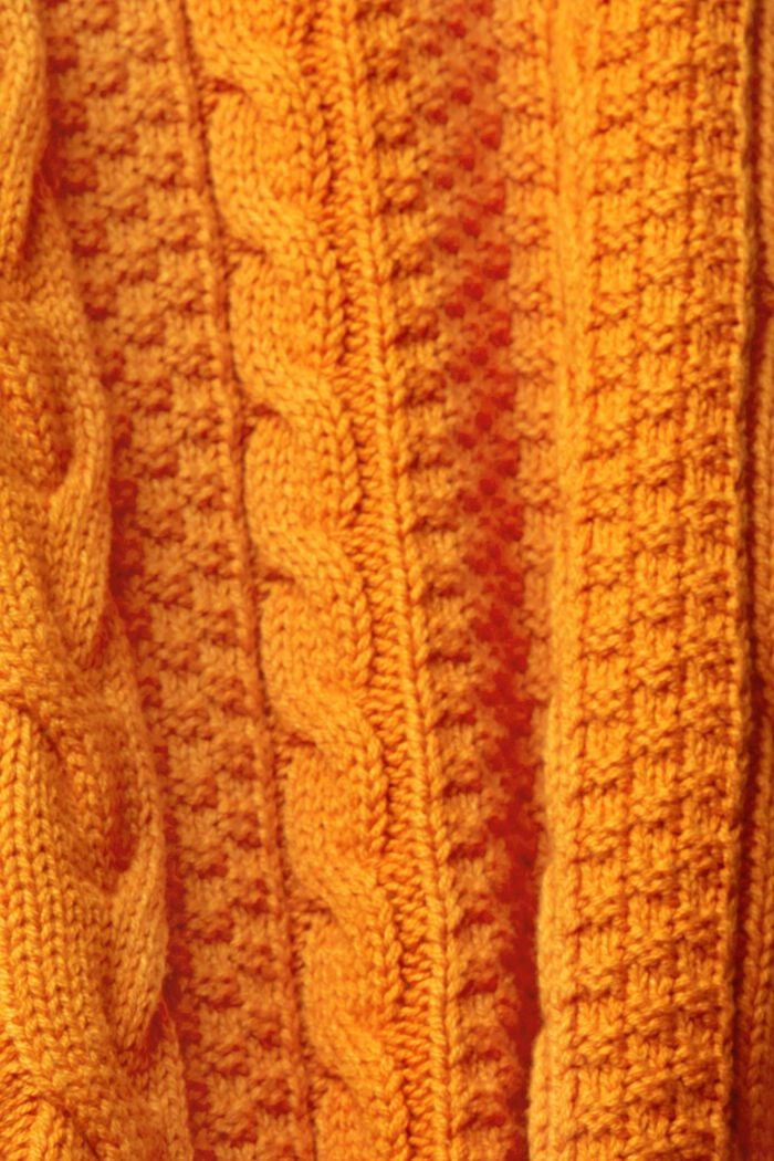 Pullover mit Zopf-Muster, GOLDEN ORANGE, detail image number 7