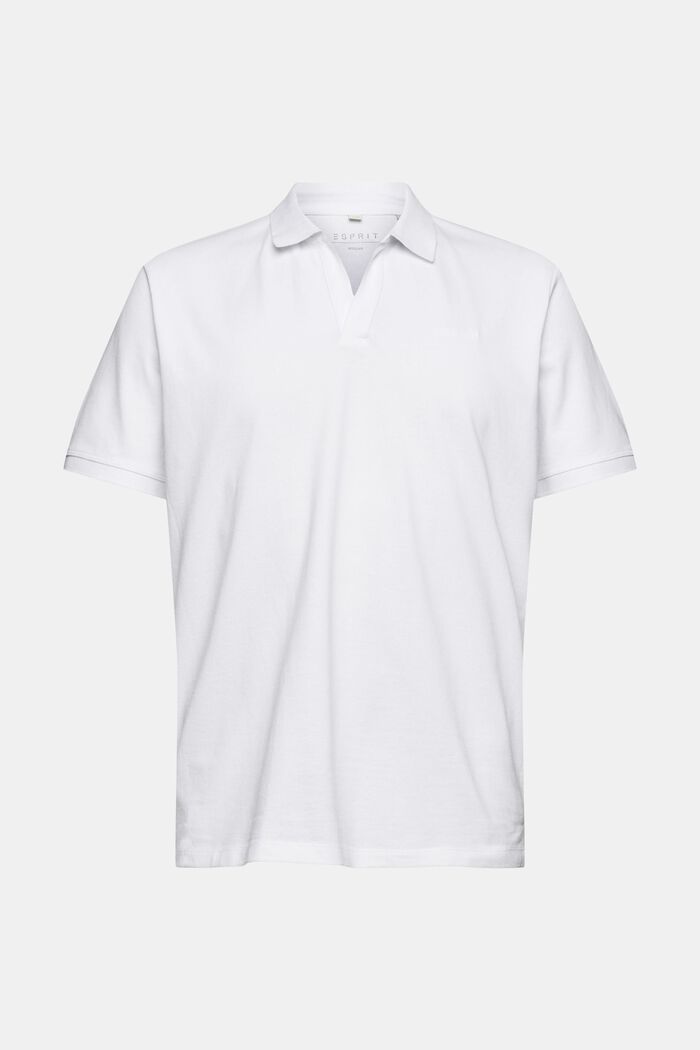 Piqué-Poloshirt aus Baumwolle, WHITE, detail image number 7