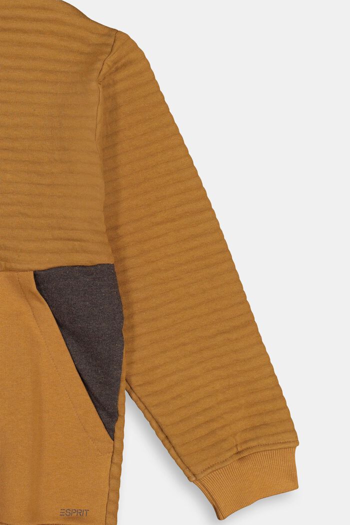 Zipper-Sweatshirt aus Baumwoll-Mix, RUST BROWN, detail image number 2