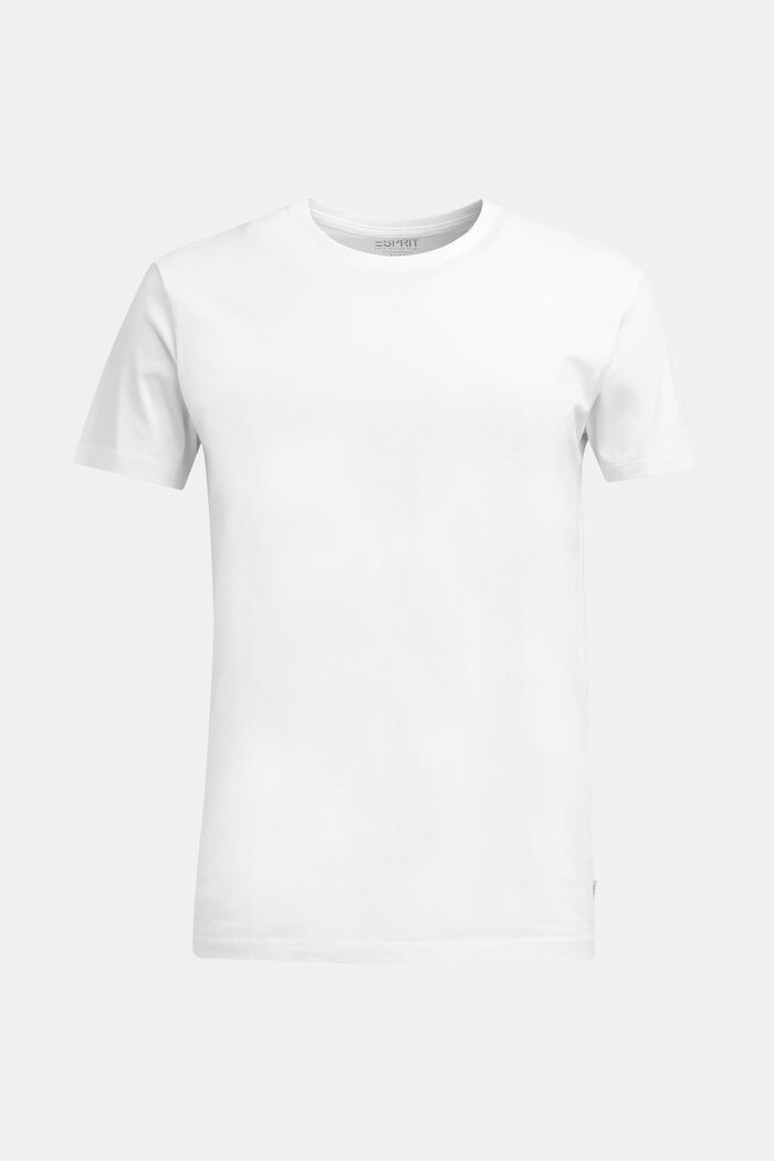 Jersey-T-Shirt aus 100% Baumwolle, WHITE, detail image number 0