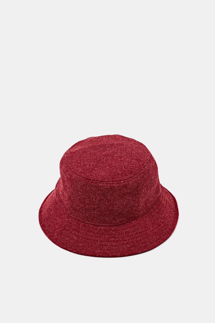 Bucket Hat aus Filz, BORDEAUX RED, detail image number 0