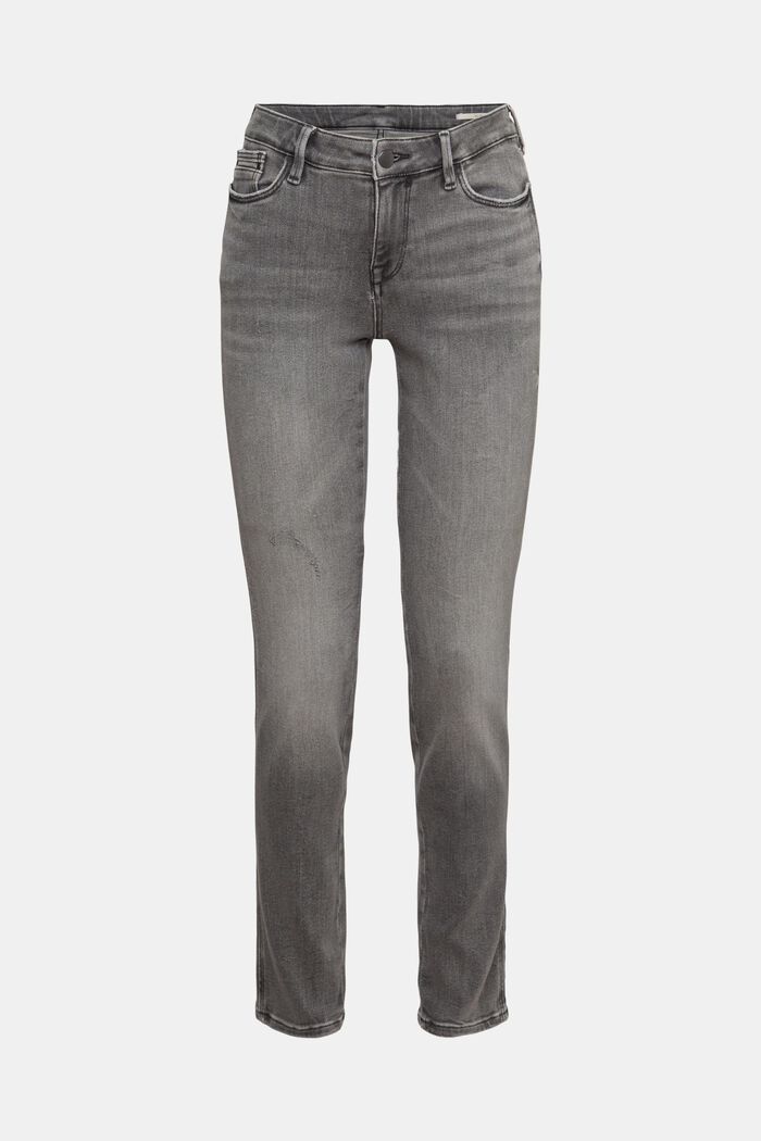 Elastische Slim-Fit Jeans, GREY MEDIUM WASHED, detail image number 8
