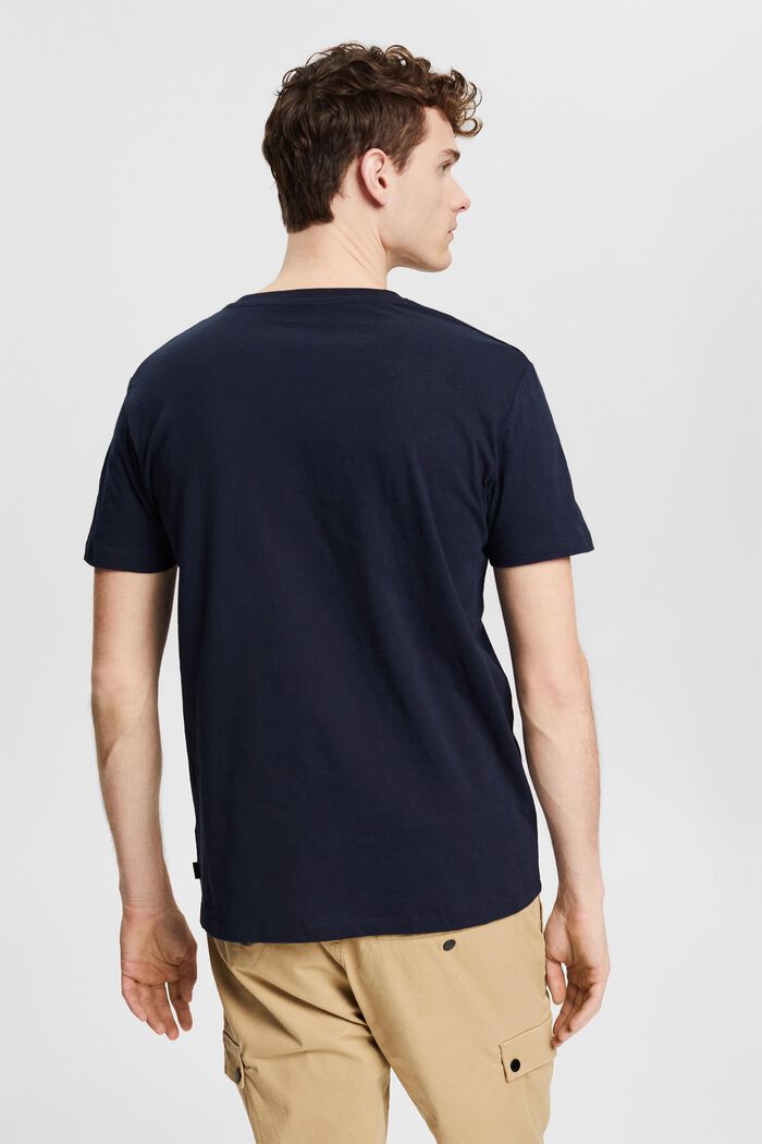 Jersey-T-Shirt mit Print auf der Brust, NAVY, detail image number 3