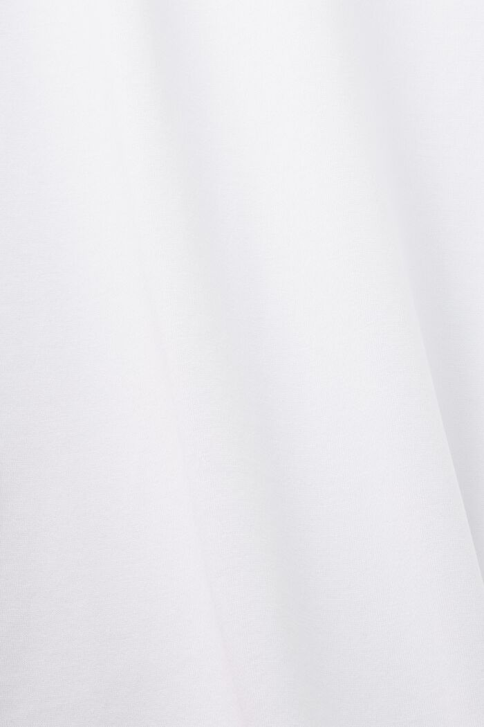 Rundhals-T-Shirt aus Jersey, 100 % Baumwolle, WHITE, detail image number 5