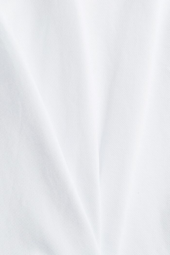 Piqué-Poloshirt aus Pima Baumwolle, WHITE, detail image number 7
