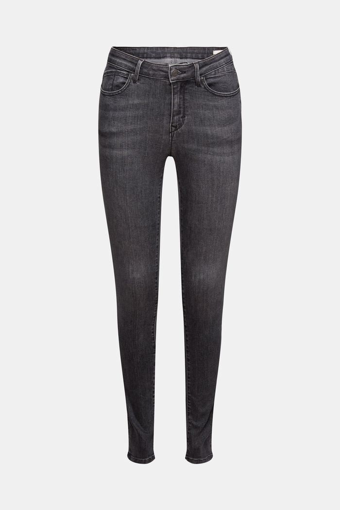 Skinny Jeans mit mittlerer Bundhöhe, GREY DARK WASHED, detail image number 5