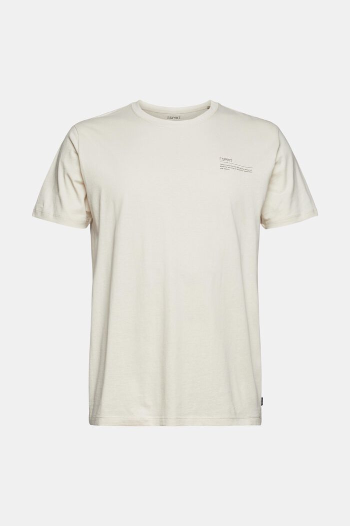 Jersey-T-Shirt mit Print, 100% Bio-Baumwolle, CREAM BEIGE, detail image number 6