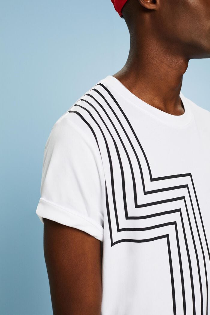 T-Shirt aus Pima-Baumwolle mit Print, WHITE, detail image number 3