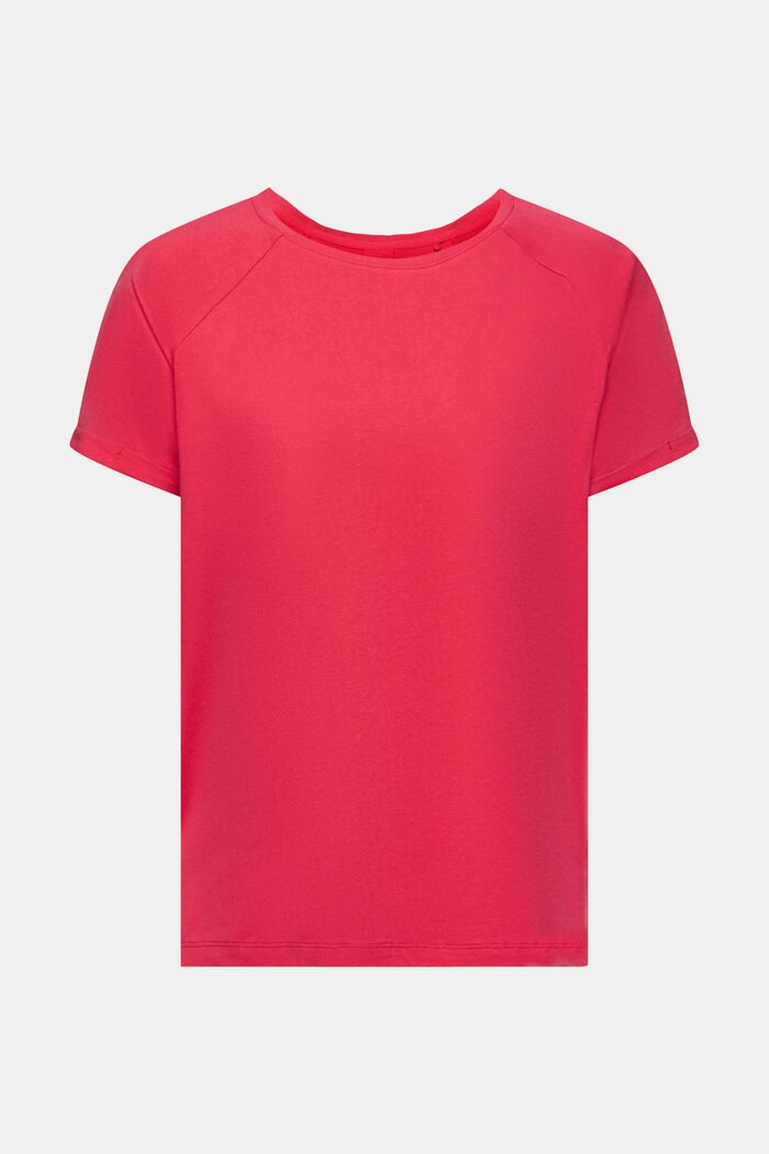 T-Shirt mit umgeschlagenen Ärmeln, CHERRY RED, detail image number 5