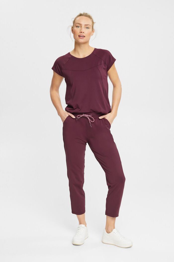 Gecroppte Jersey-Jogger-Pants mit E-DRY-Finish, BORDEAUX RED, detail image number 5