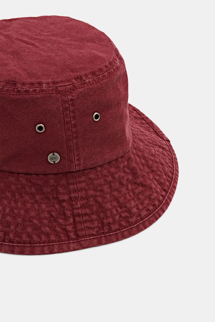 Bucket Hat mit Kordel, BORDEAUX RED, detail image number 1