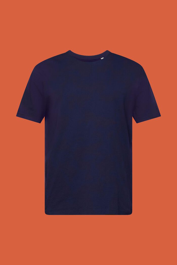 Rundhals-T-Shirt, 100 % Baumwolle, DARK BLUE, detail image number 6