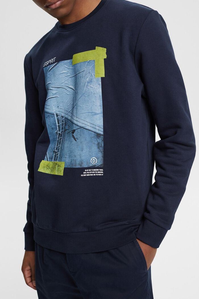 Recycelt: Sweatshirt mit Foto-Print, NAVY, detail image number 2