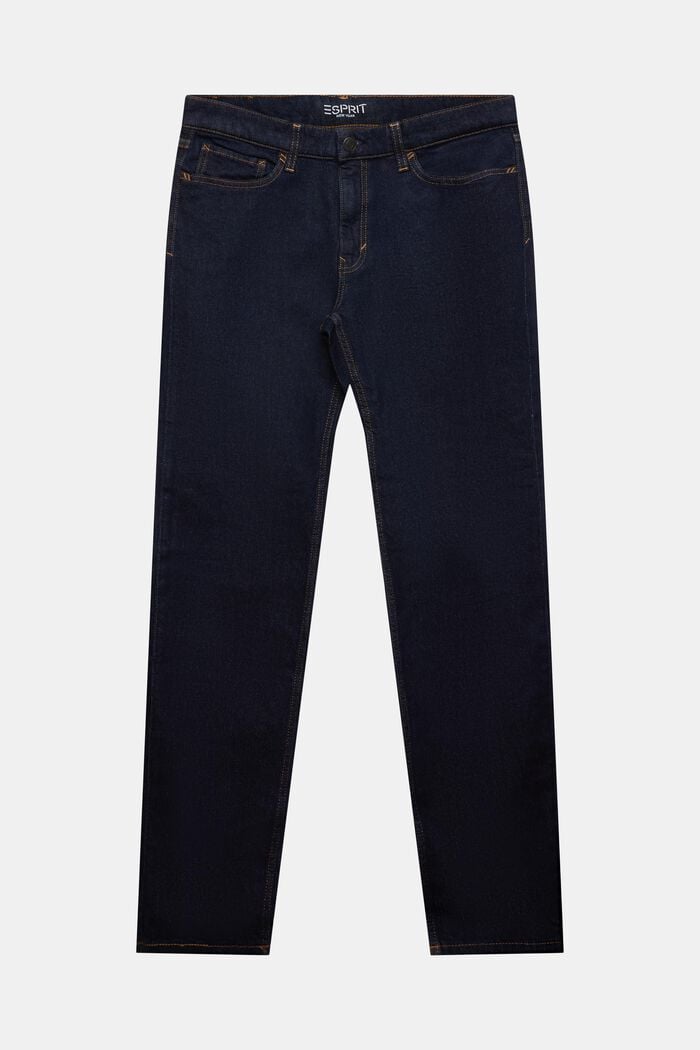 Recycelt: Jeans mit gerader Passform, BLUE RINSE, detail image number 7
