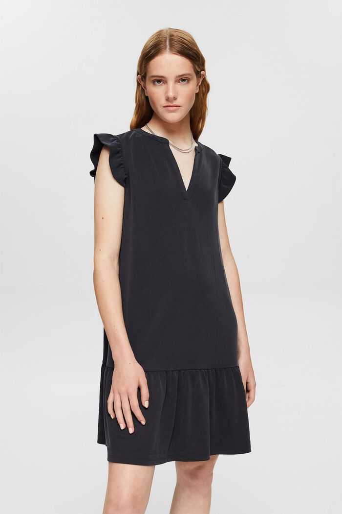 Jersey-Kleid mit TENCEL ™, BLACK, detail image number 1