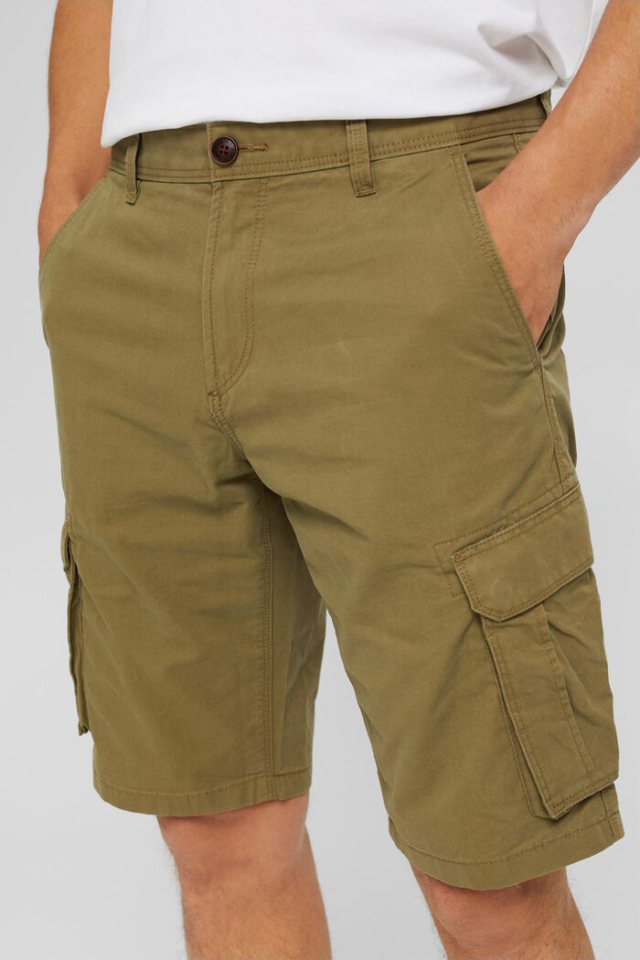 Cargo-Shorts aus 100% Baumwolle, OLIVE, detail image number 2