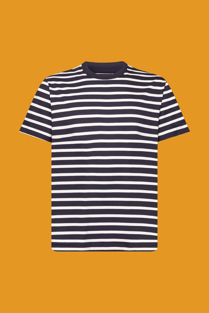 Streifen-T-Shirt aus nachhaltiger Baumwolle, NAVY, detail image number 6