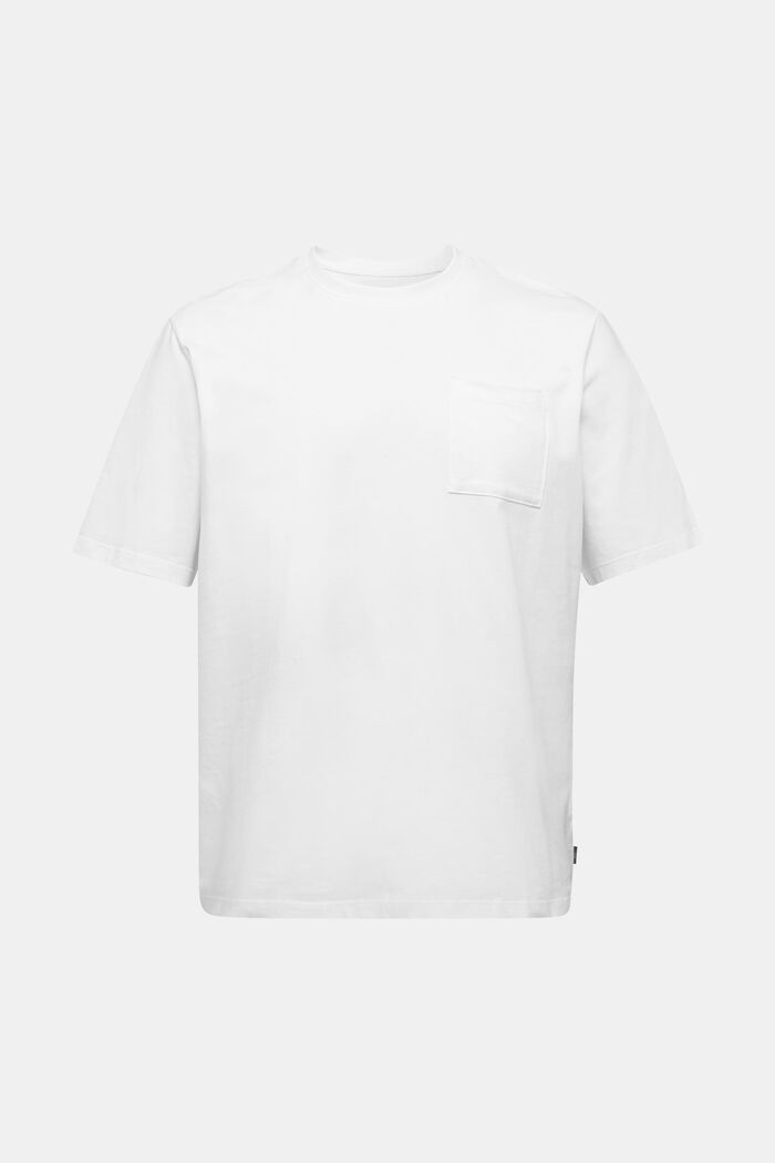 Jersey-T-Shirt aus 100% Bio-Baumwolle, WHITE, detail image number 0